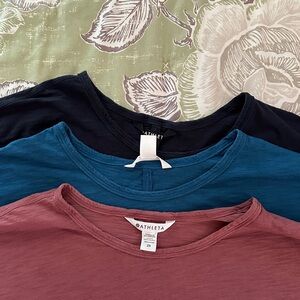 Athleta Lot including 3 t-shirts, 1 pullover, and pull on pants